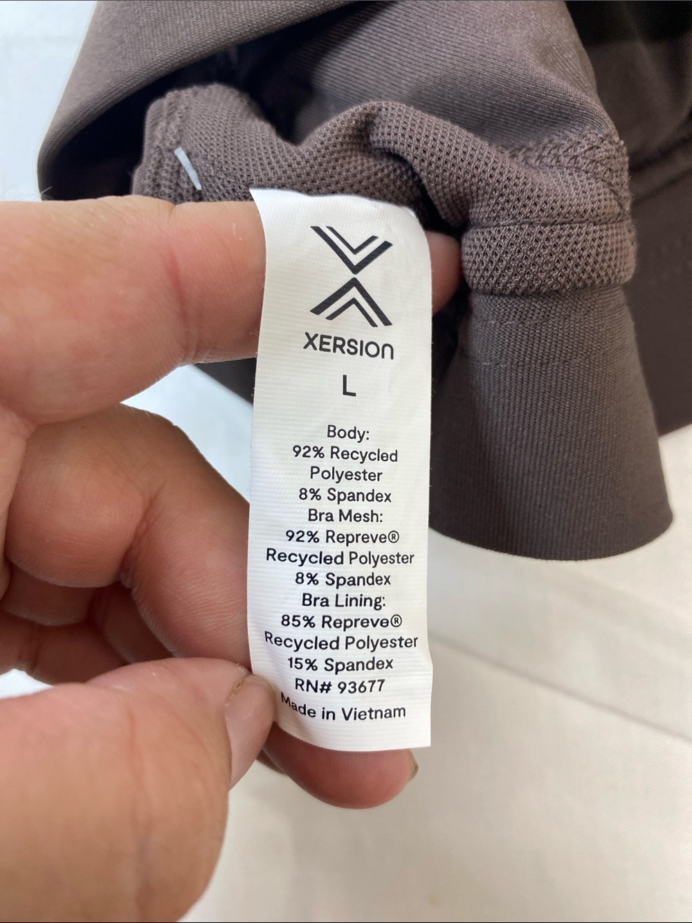 NEW Xersion Racerback Sports Bra Size L In Raisin - Picture 5 of 7